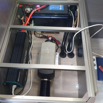 Installed under the seat compartment